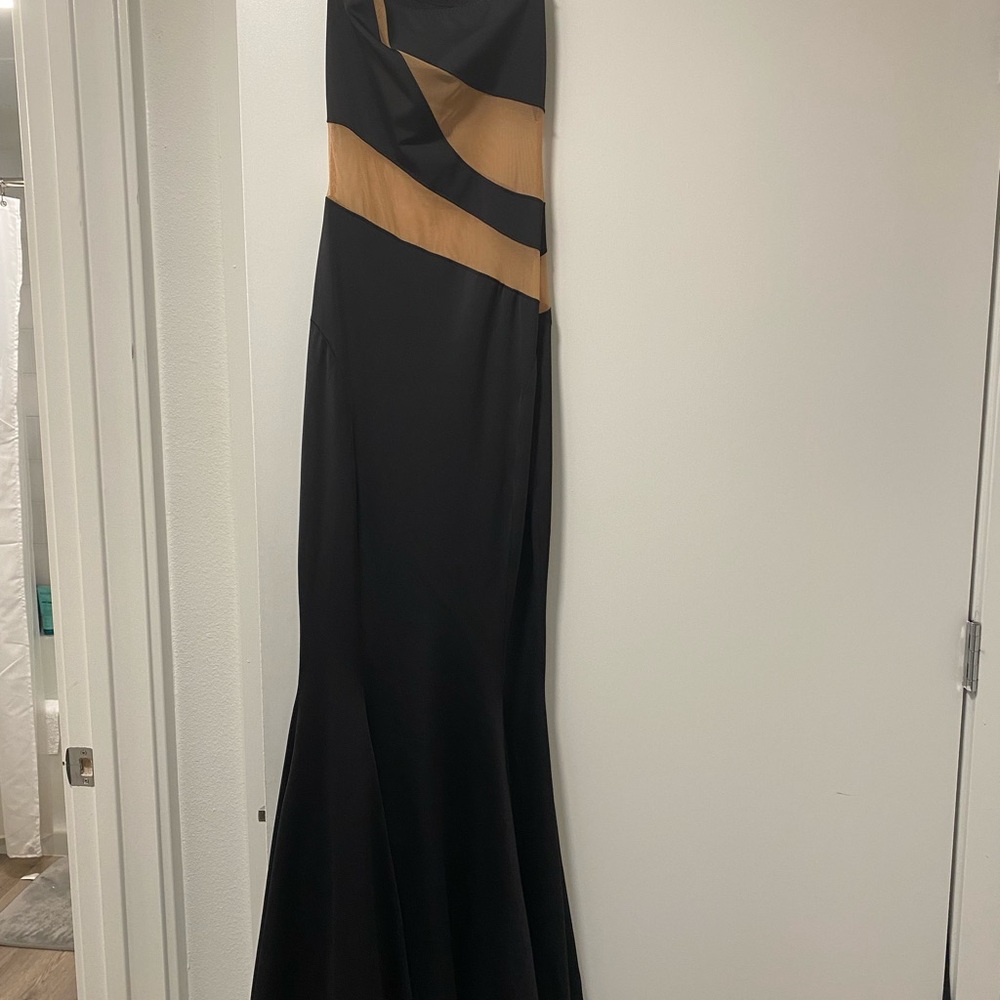 Norma Kamali Mio Black long Pencil dress XS